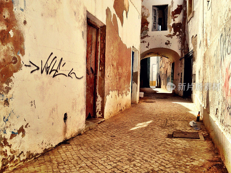 Olhão back streets，葡萄牙